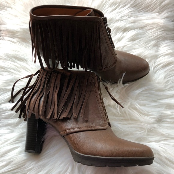 American Living Shoes - American Living Kalee brown fringe bootie size 10